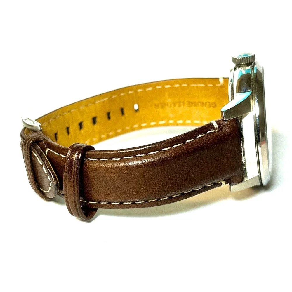 Fossil 30th Anniversary Special Edition Watch FS4897 Blue Dial Brown Leather